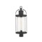 Z-Lite Roundhouse 1 Light Outdoor Post Mount Fixture, Black And Clear Seedy 569PHB-BK - alternate 1
